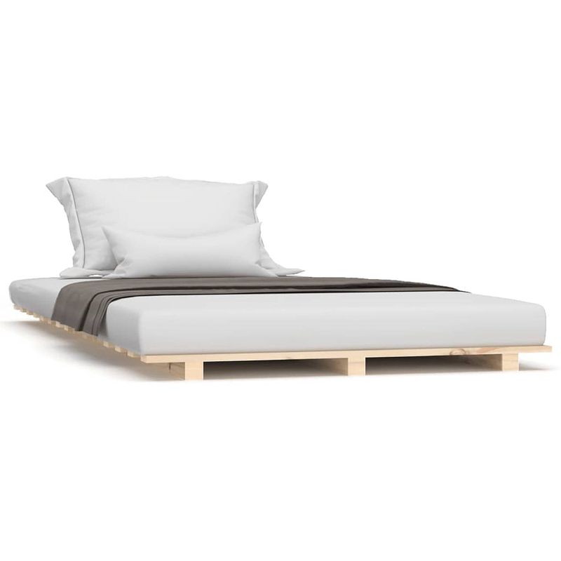 Foto van The living store houten bedframe - massief grenenhout - stabiel en stevig - 200 x 90 x 5 cm