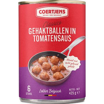 Foto van Coertjens gehaktballen in tomatensaus 425g bij jumbo