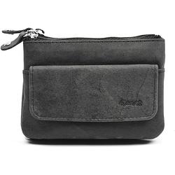 Foto van 4east® sleuteletui portemonnee zwart portemonnee etui - ring portemonnee - pasjeshouder met rits - rits portemonnee -