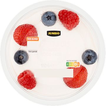 Foto van Jumbo bavarois framboos rood fruit 110g aanbieding bij jumbo | 3 voor € 5,00