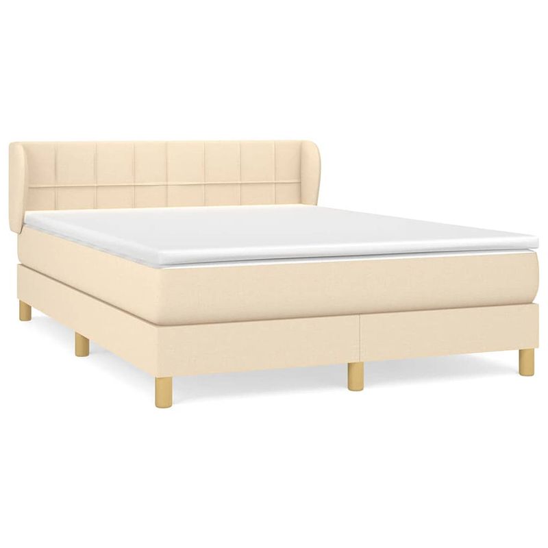 Foto van The living store boxspringbed - pocketvering - 140x200 cm - crème