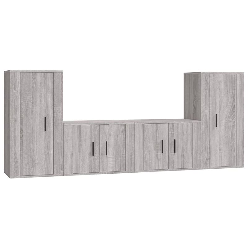 Foto van The living store tv-meubelset - sonoma eiken - 2x 57x34.5x40 cm - 2x 40x34.5x80 cm