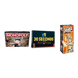 Foto van Spellenbundel - 3 stuks - monopoly valsspelerseditie & 30 seconds & jenga