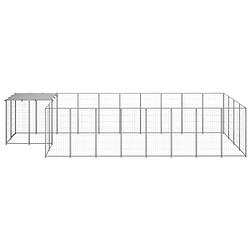 Foto van The living store hondenkennel - grote hondenkooi - 550 x 220 x 110 cm - sterke stalen constructie met