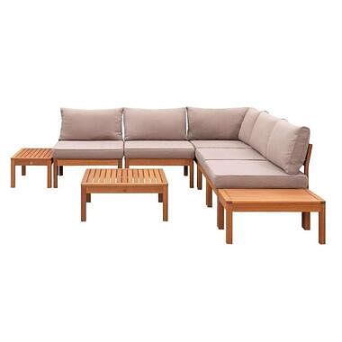 Foto van Le sud modulaire loungeset orleàns v1 - taupe - 8-delig - leen bakker