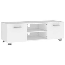 Foto van The living store tv-meubel - wit - 110x40x35 cm - trendy en praktisch design