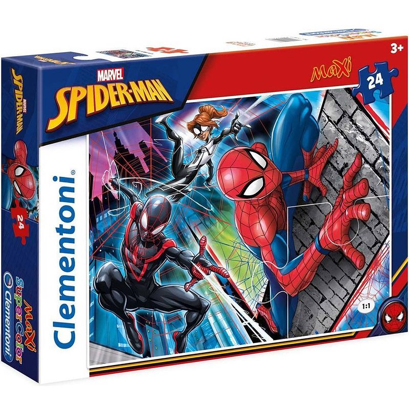 Foto van Clementoni maxi supercolor legpuzzel spider-man 24 stukjes