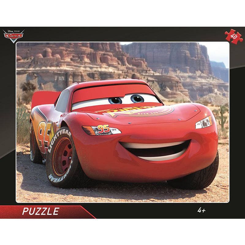 Foto van Dino frame puzzel cars 40 pieces