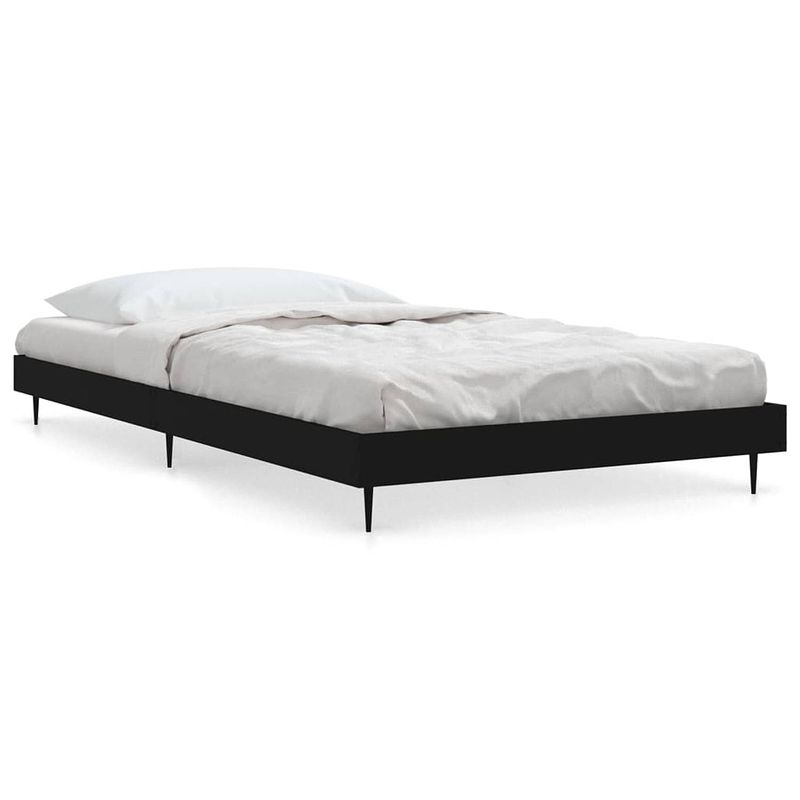 Foto van Vidaxl bedframe bewerkt hout zwart 90x190 cm