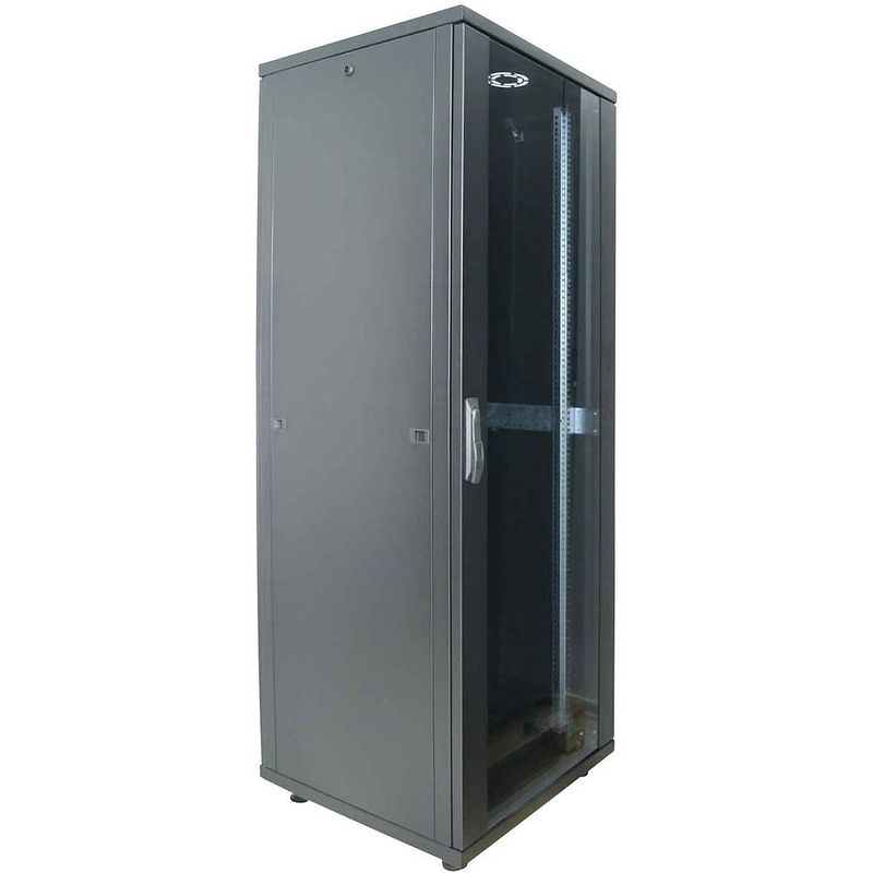 Foto van Intellinet 19 netzwerkschrank basic line 42he 2033x600x800mm flatp. traglast 600kg schwarz 19 inch patchkast (b x h x d) 600 x 2033 x 800 mm 42 he zwart (ral