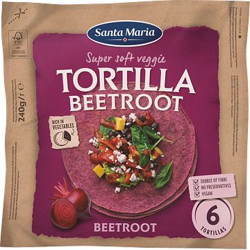 Foto van Santa maria tortilla wrap bieten medium (6pack) 240g bij jumbo