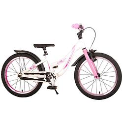 Foto van Volare meisjesfiets glamour 18 inch 28 cm meisjes terugtraprem wit/roze