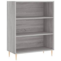 Foto van The living store boekenkast sonoma eiken - 69.5 x 32.5 x 90 cm - stabiel en stevig