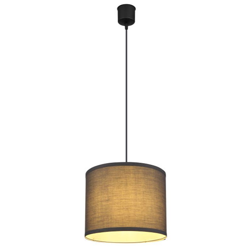 Foto van Industriële hanglamp nathan - l:28cm - e27 - metaal - zwart