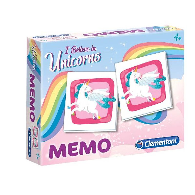 Foto van Clementoni memory eenhoorns multicolor 48 kaarten