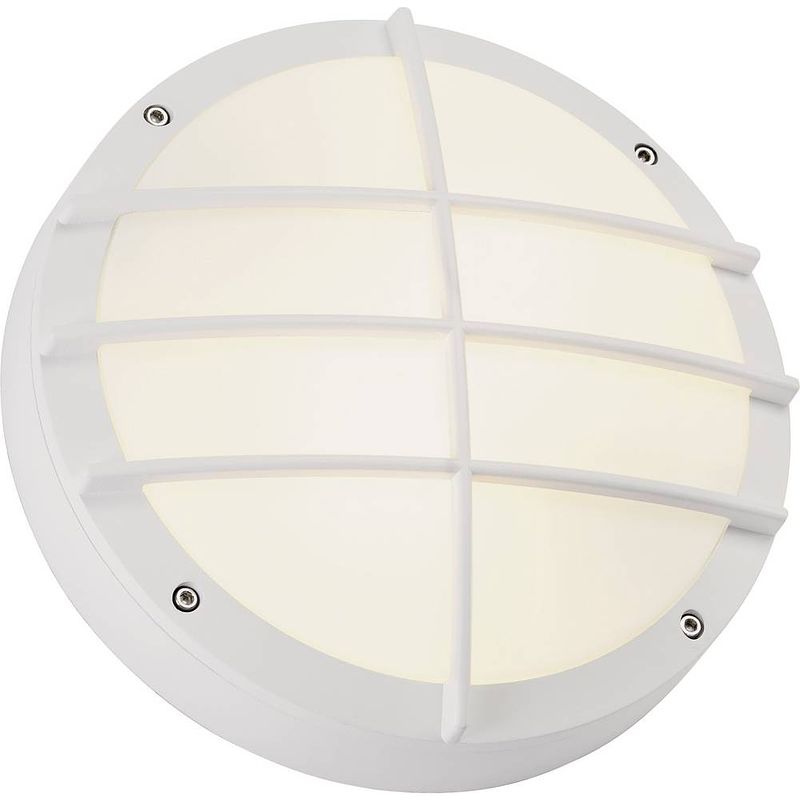 Foto van Slv bulan grid 229081 buitenlamp (wand) spaarlamp, led e27 50 w wit