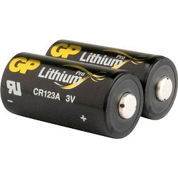 Foto van Gp batteries gpcr123a cr123a fotobatterij lithium 1400 mah 3 v 2 stuk(s)
