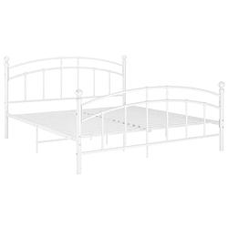 Foto van The living store metalen bedframe - onbekend - bedframe - afmetingen- 208 x 146 x 99.5 cm - kleur- wit - materiaal-