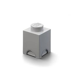 Foto van Vierkante lego-opbergdoos, 1,2 liter, grijs - polypropyleen - lego