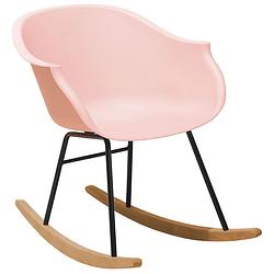 Foto van Beliani harmony - schommelstoel-roze-polypropyleen