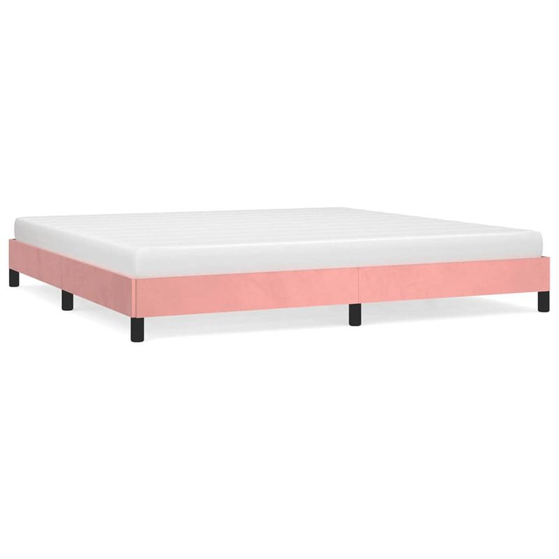 Foto van Vidaxl bedframe fluweel roze 200x200 cm