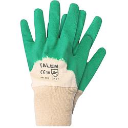 Foto van Talen tools - rozen handschoenen - katoen - latex coating - maat s