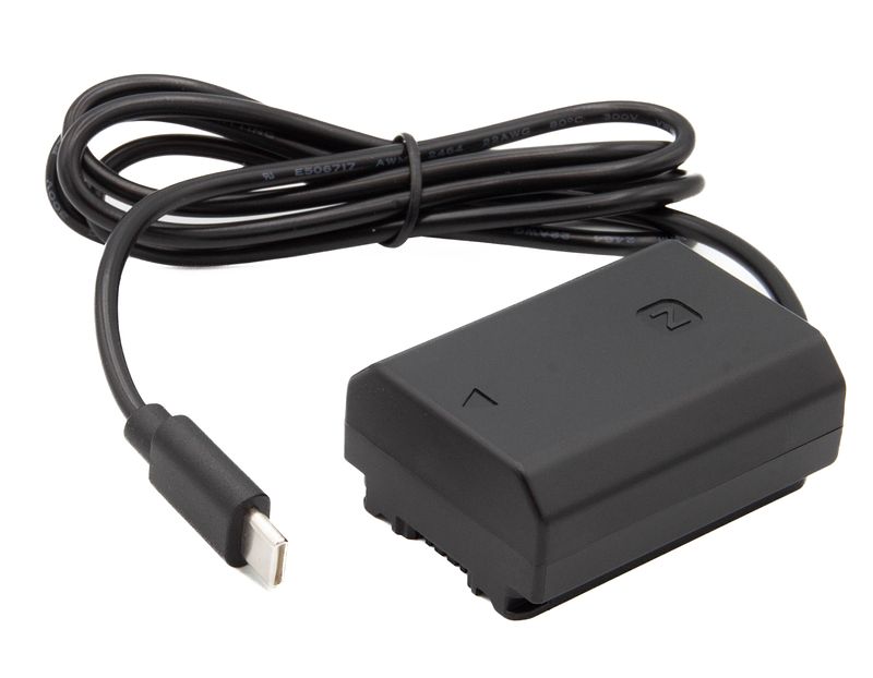 Foto van Chilipower dr-fz100 dummy accu usb-c adapterset voor sony, accutype np-fz100