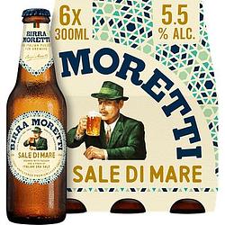 Foto van Birra moretti sale di mare bier fles 6 x 300ml bij jumbo