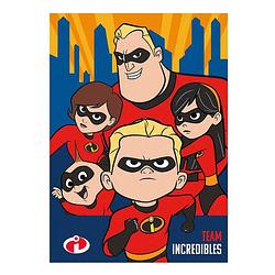 Foto van Disney the incredibles fleece plaid - 100% polyester - 110x140 cm - red