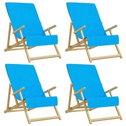 Foto van The living store strandhanddoeken - turquoise - 60 x 135 cm - zacht materiaal - anti-slip - lichtgewicht - geschikt