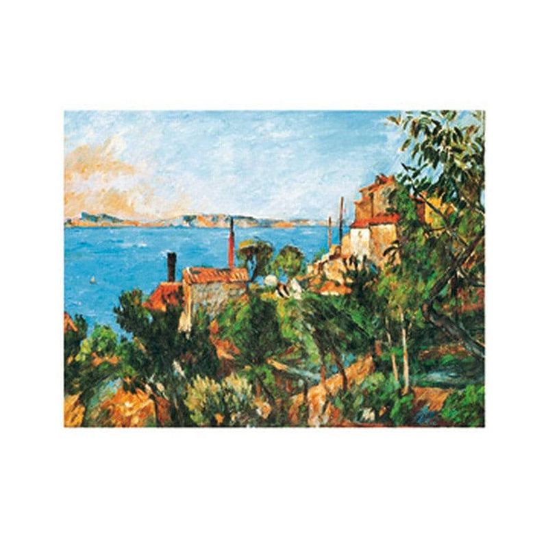 Foto van Paul cézanne - la mer a l'sestaque kunstdruk 30x30cm