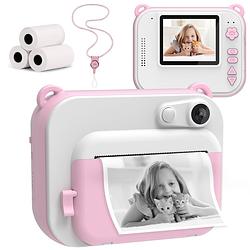 Foto van Kindercamera met printer - roze
