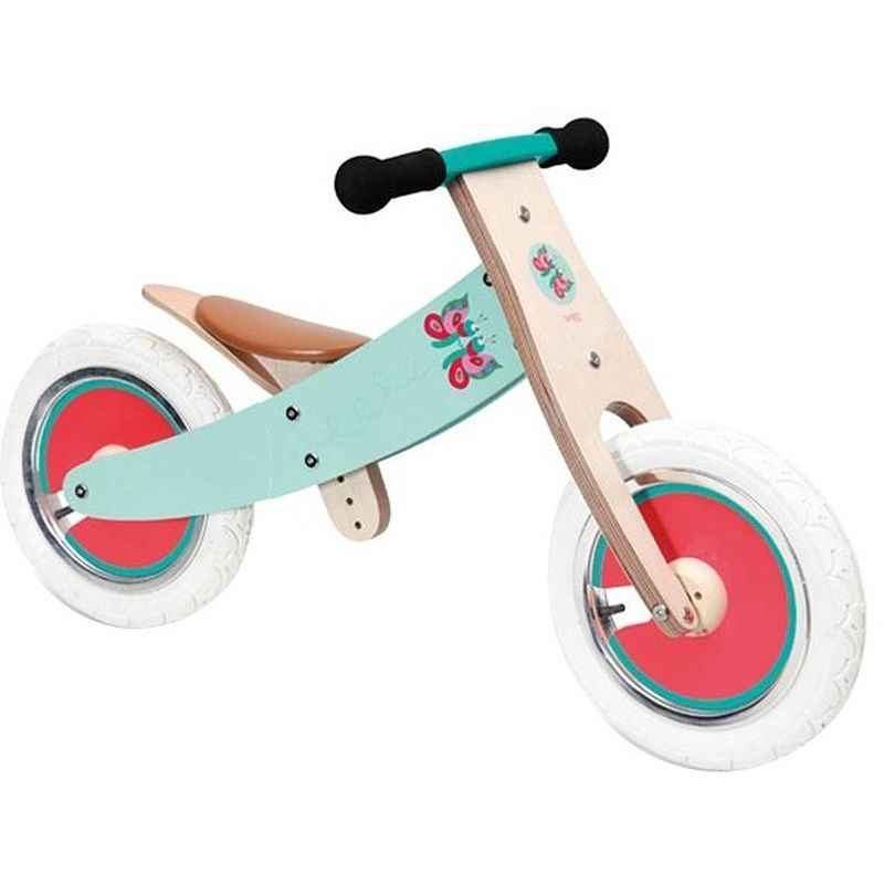 Foto van Scratch balance bike loopfiets met 2 wielen 12 inch meisjes turquoise