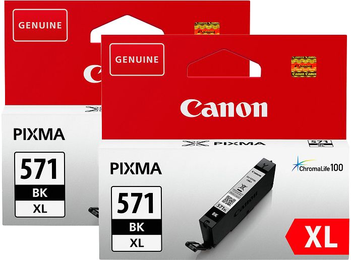Foto van Canon cli-571xl cartridges fotozwart duo pack