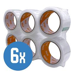 Foto van Dula verpakkingstape - transparant - pp tape - 50mmx66m - 6 rollen dozentape