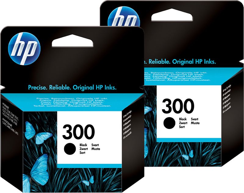 Foto van Hp 300 cartridges zwart duo pack