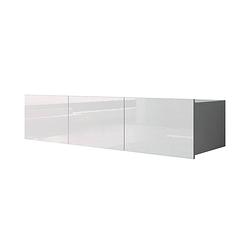 Foto van Meubella - tv-meubel calgary - wit - 150 cm - hangend of staand