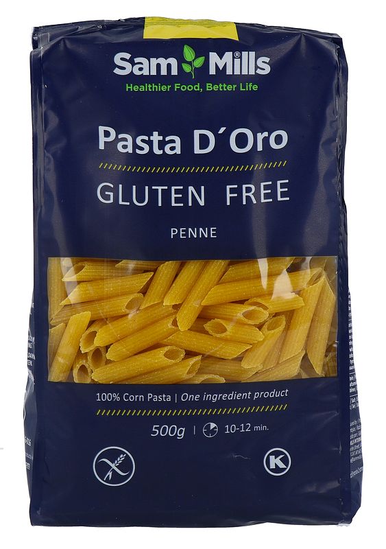 Foto van Sam mills pasta d'soro penne rigate glutenvrij 500g bij jumbo