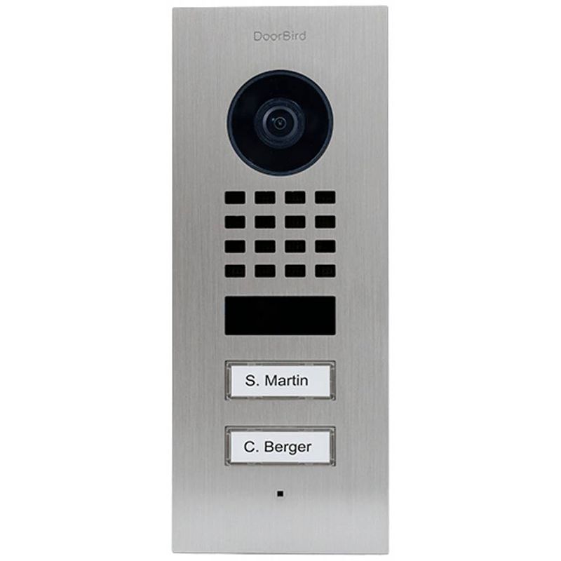 Foto van Doorbird d1102v unterputz buitenunit voor video-deurintercom via wifi wifi, lan rvs v2a (geborsteld)