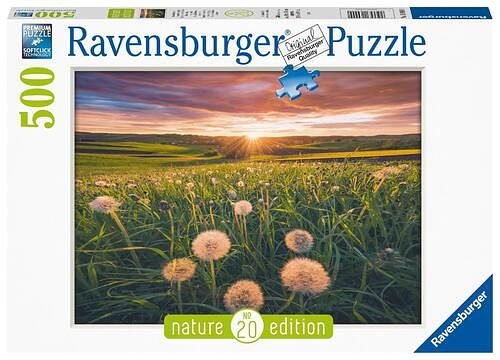 Foto van Paardenbloemen bij zonsondergang (500 stukjes) - puzzel;puzzel (4005556169900)