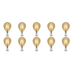 Foto van Led lamp 10 pack - facto - filament bulb - e14 fitting - 4w - warm wit 2700k