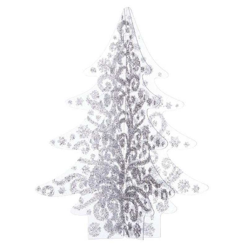 Foto van Peha hangdecoratie kerstboom 20 cm folie zilver