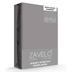 Foto van Zavelo® jersey hoeslaken antraciet-2-persoons (140x200 cm)