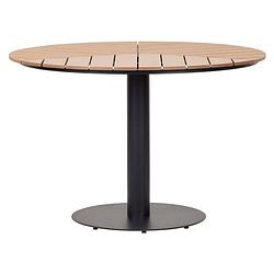 Foto van Hector tuintafel ø113 cm zwart, teak essen.