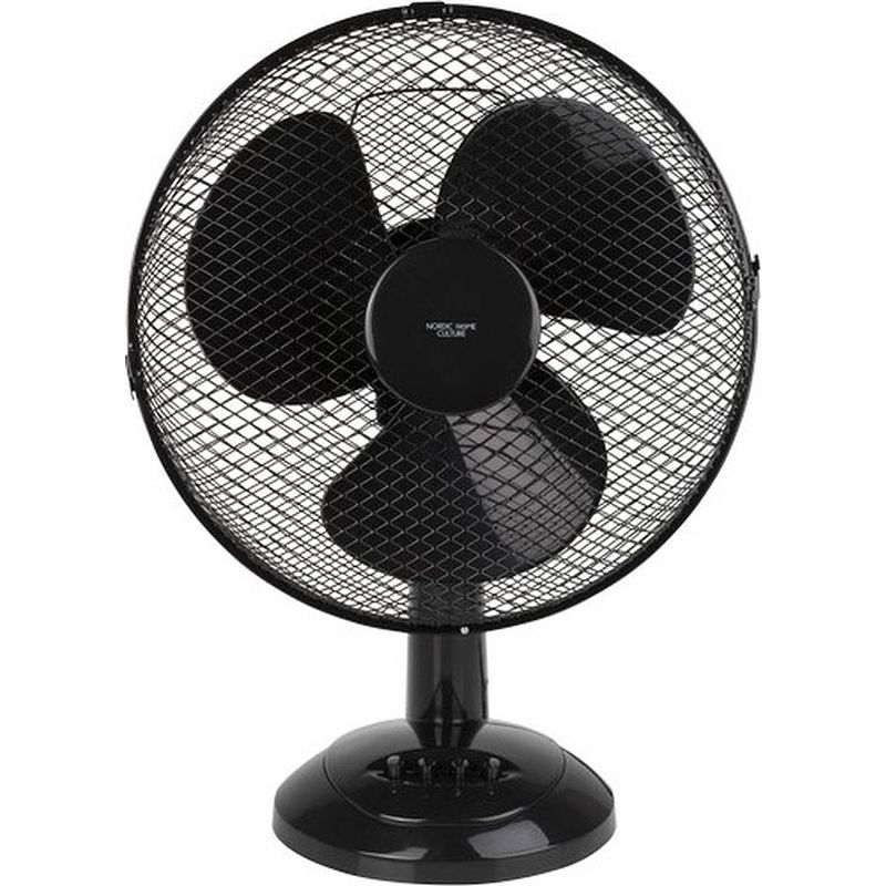 Foto van Nordic home culture ft-533 tafelventilator, 31cm diameter - zwart