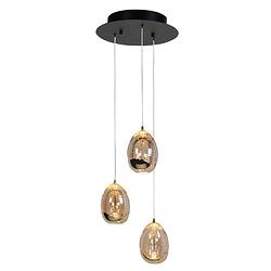 Foto van Infiori -ghlight - golden egg - hanglamp - led - 25 x 25 x 135cm - zwart