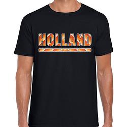 Foto van Holland / nederlands elftal supporter t-shirt zwart voor heren 2xl - feestshirts