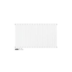 Foto van Paneelradiator dubbellaags 600x1020 mm wit met muuraansluitset ml-design