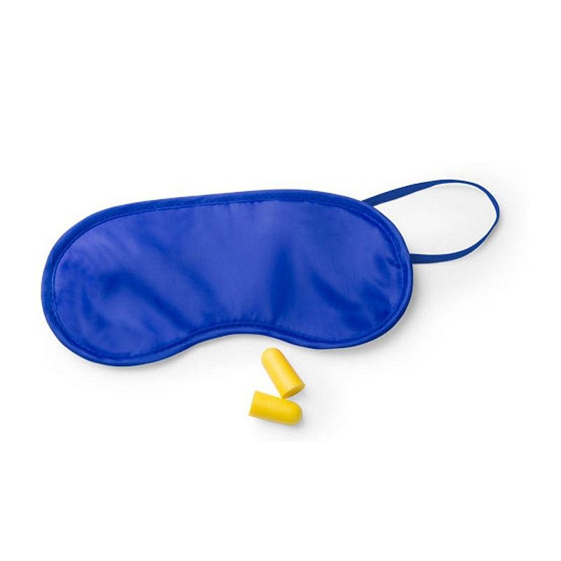 Foto van Slaapmasker blauw met oordoppen - slaapmaskers