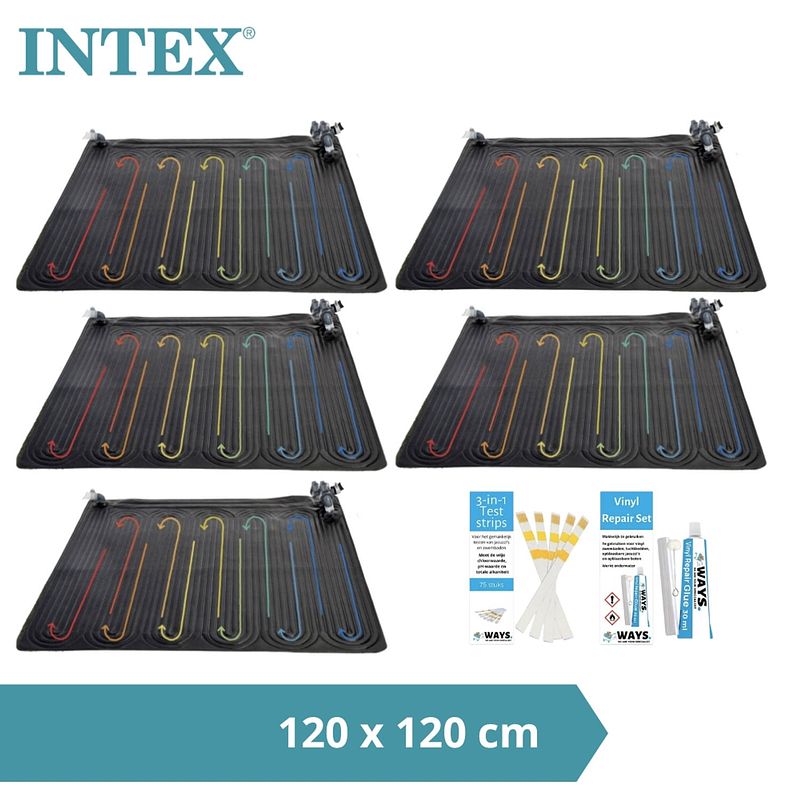 Foto van Intex - zwembad verwarming - 5x solarmat & ways reparatieset en teststrips